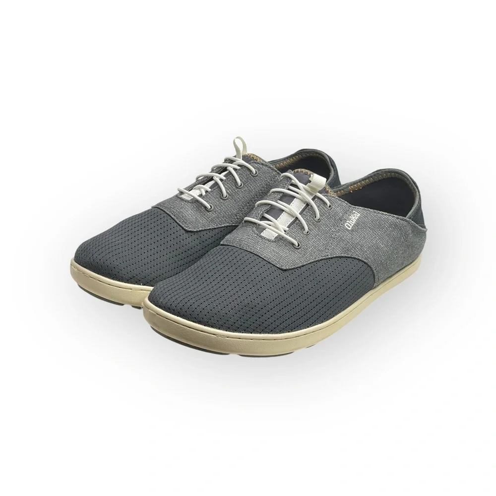 OluKai ʊ Nohea Moku No Tie Drop in Heel Boat Shoes Slides ʊ Wet Dry ʊ Shadow ʊ 9